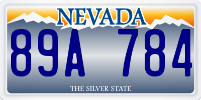NV license plate 89A784