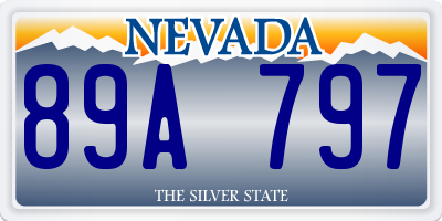 NV license plate 89A797
