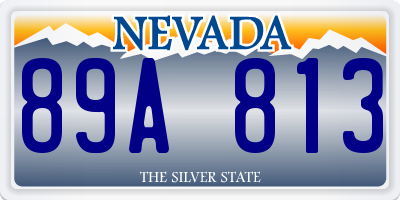 NV license plate 89A813