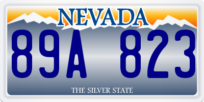 NV license plate 89A823