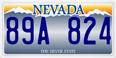 NV license plate 89A824
