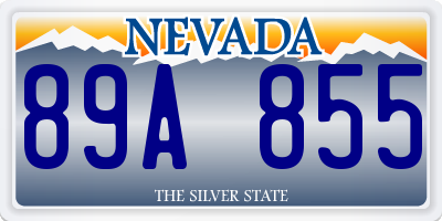 NV license plate 89A855