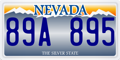 NV license plate 89A895