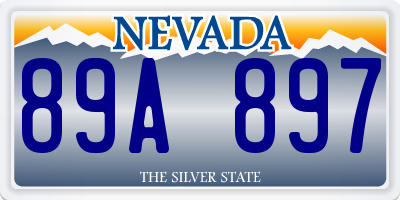 NV license plate 89A897