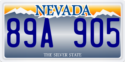 NV license plate 89A905