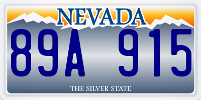 NV license plate 89A915