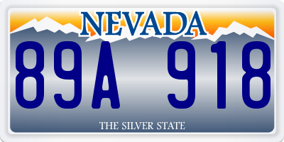 NV license plate 89A918