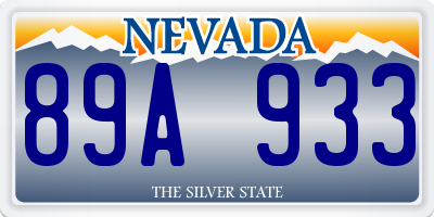 NV license plate 89A933