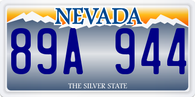 NV license plate 89A944