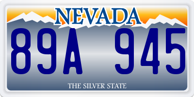 NV license plate 89A945