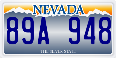 NV license plate 89A948