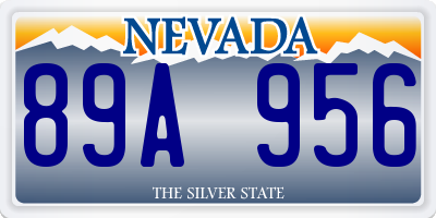 NV license plate 89A956