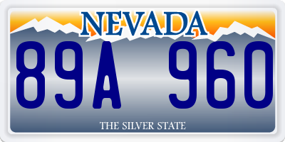 NV license plate 89A960