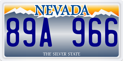 NV license plate 89A966