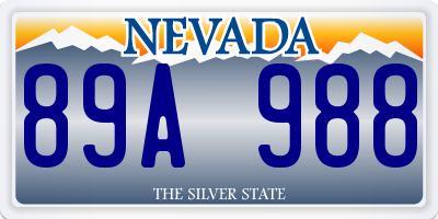 NV license plate 89A988