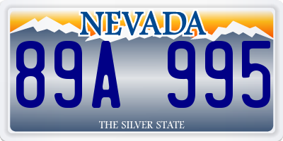 NV license plate 89A995