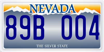 NV license plate 89B004