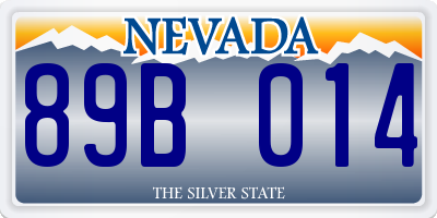 NV license plate 89B014
