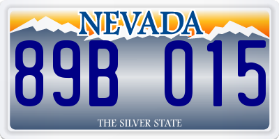 NV license plate 89B015