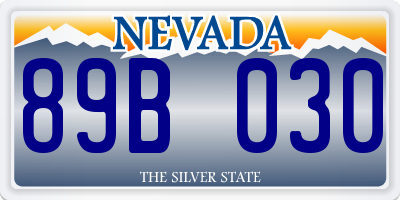 NV license plate 89B030
