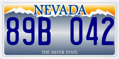 NV license plate 89B042