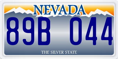 NV license plate 89B044