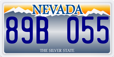 NV license plate 89B055