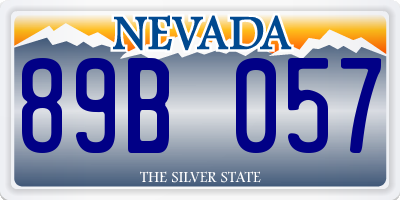 NV license plate 89B057