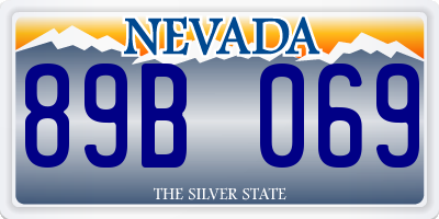 NV license plate 89B069