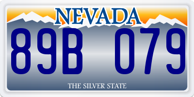 NV license plate 89B079