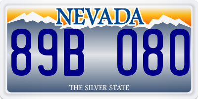 NV license plate 89B080