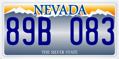 NV license plate 89B083