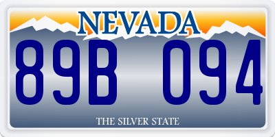 NV license plate 89B094
