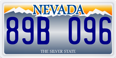 NV license plate 89B096