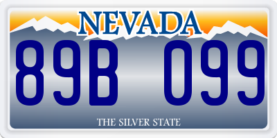 NV license plate 89B099