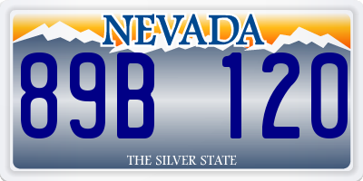 NV license plate 89B120