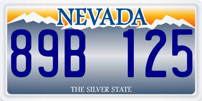 NV license plate 89B125