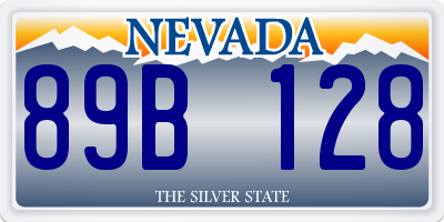 NV license plate 89B128