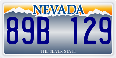 NV license plate 89B129