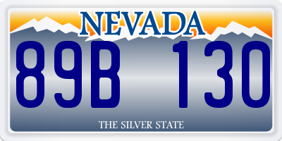 NV license plate 89B130