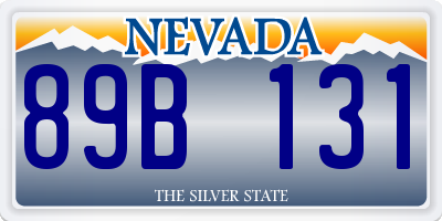NV license plate 89B131
