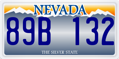 NV license plate 89B132