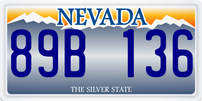 NV license plate 89B136