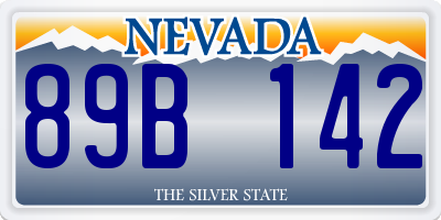 NV license plate 89B142