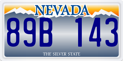 NV license plate 89B143