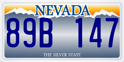 NV license plate 89B147
