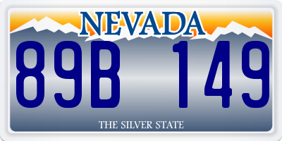 NV license plate 89B149