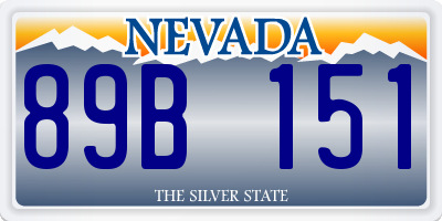 NV license plate 89B151