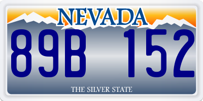 NV license plate 89B152