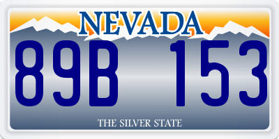 NV license plate 89B153